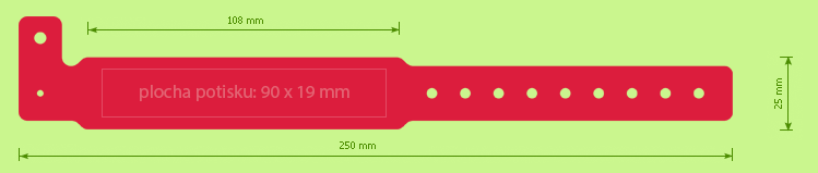 identifikační náramek VINYL WIDE FACE